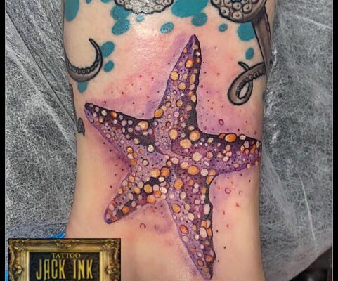 tatuaj steluta de mare color